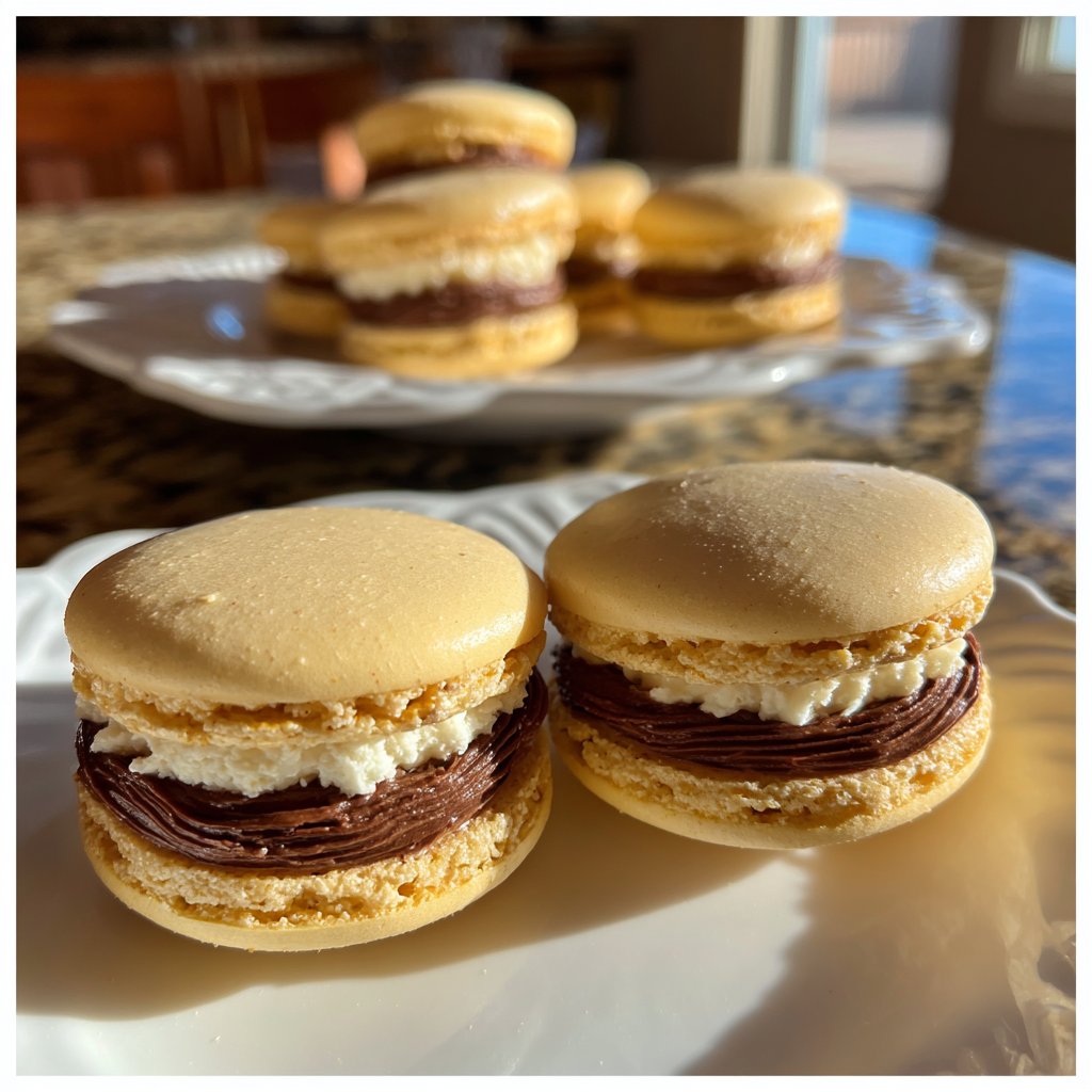 Macarons mit Schokoladencreme
