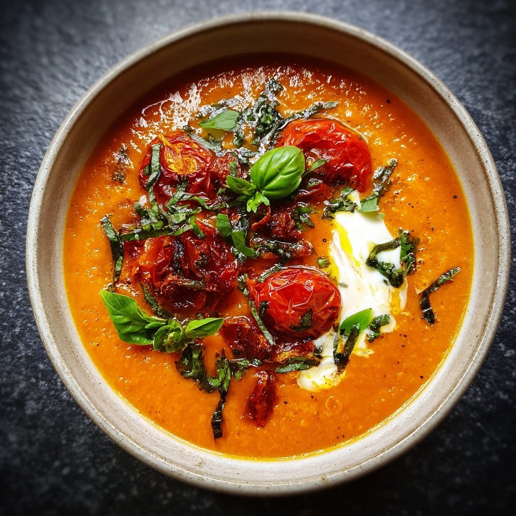 Tomatensuppe mit Ofentomaten