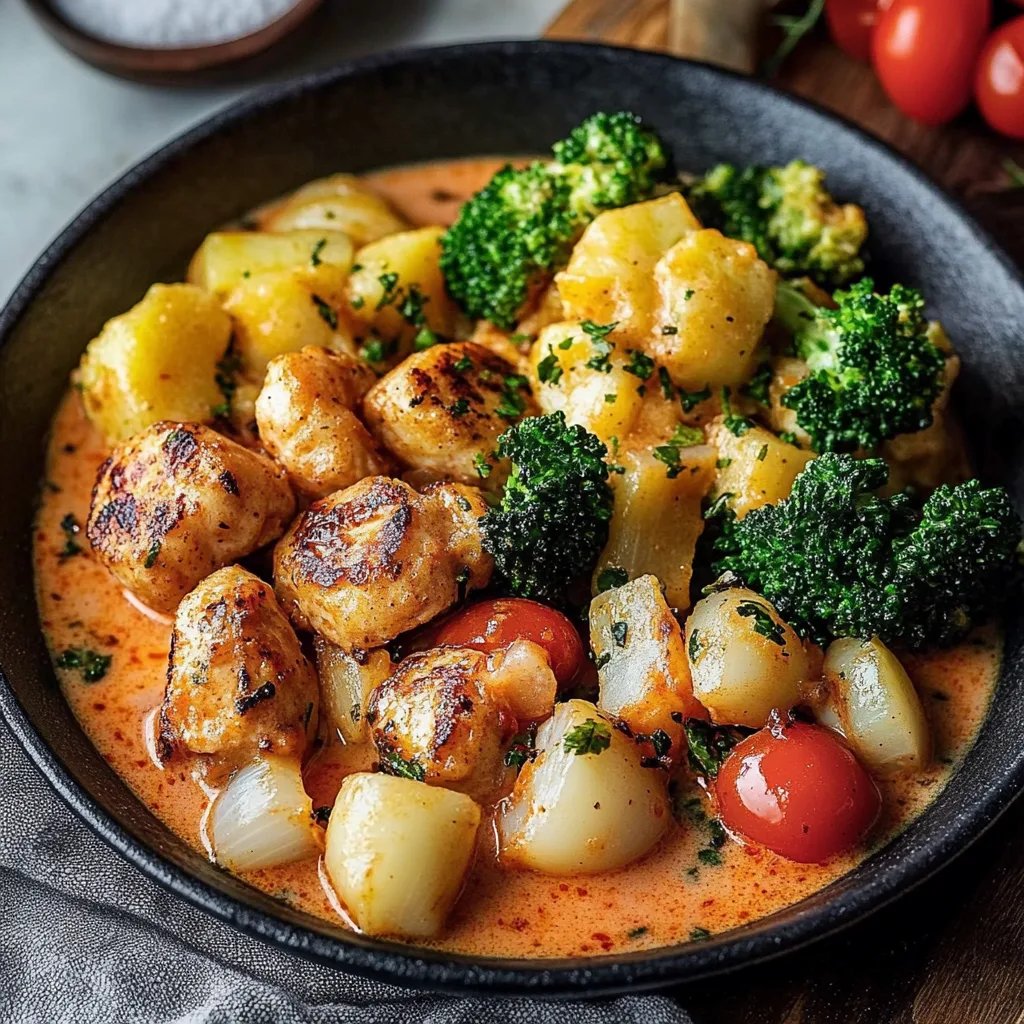 Hähnchen & Brokkoli in cremiger Sauce