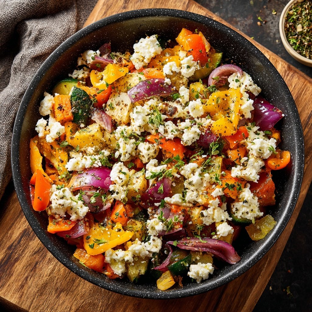 Gesund & Leicht Mediterrane Gemüsepfanne mit Feta