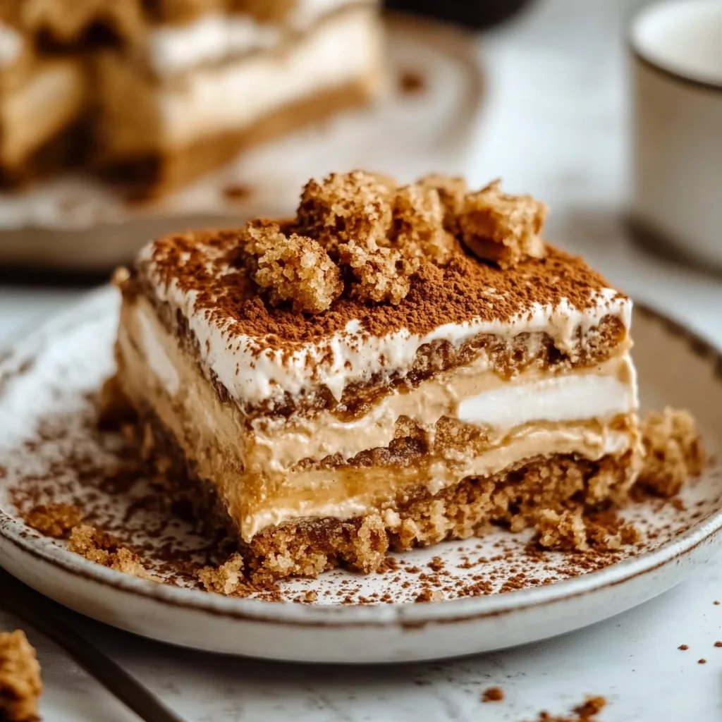 Veganes Biscoff Tiramisu