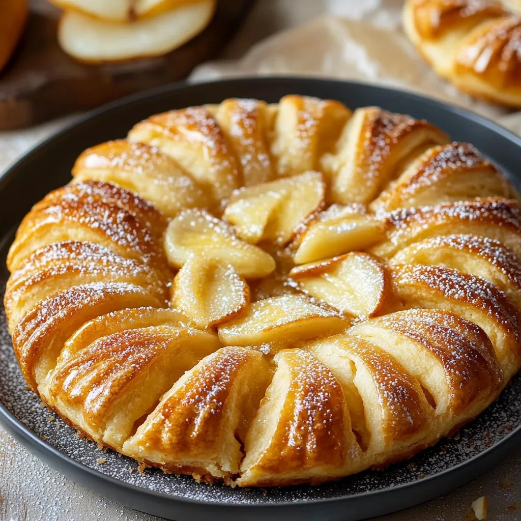 Apfelringe mit Blätterteig