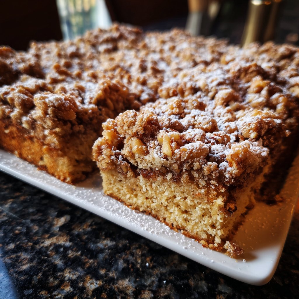 Blechkuchen mit Nussstreuseln