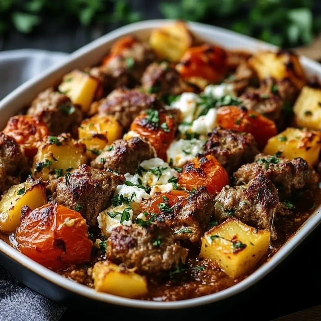 Süßkartoffel-Hackfleisch-Auflauf mit Feta