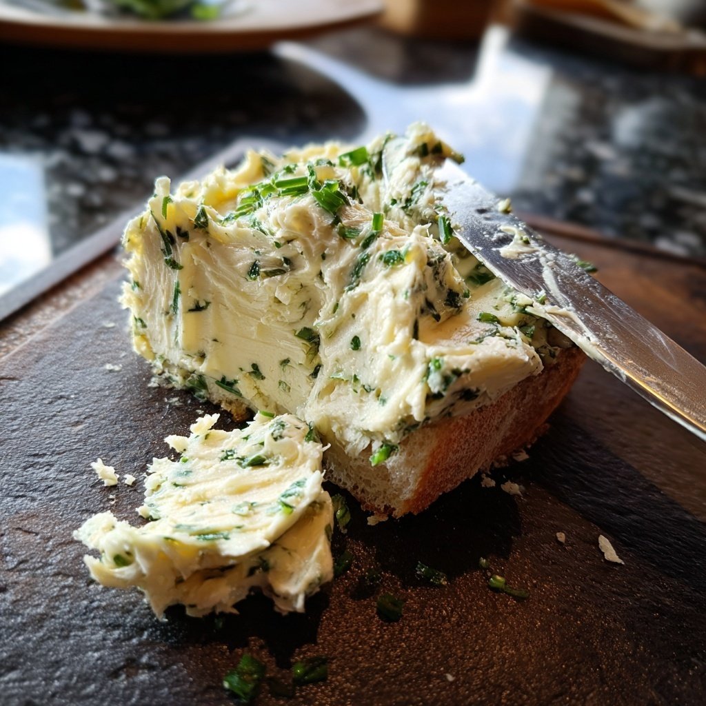 Kräuterbutter Mit Knoblauch Und Salz
