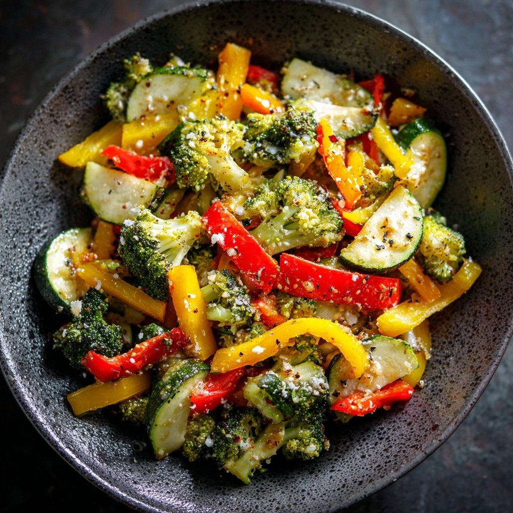 Kalorienarme Gemüsepfanne Mit Zucchini