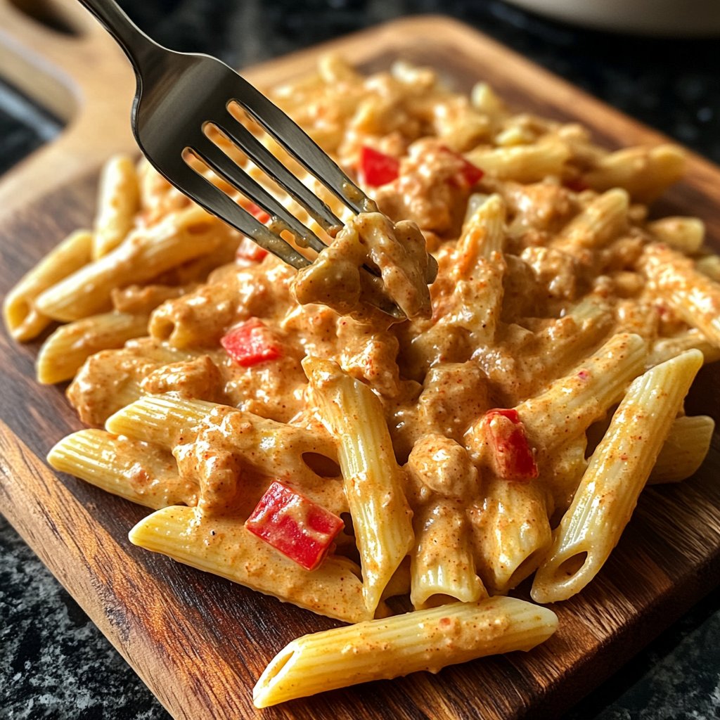 Penne mit cremiger Paprikasauce