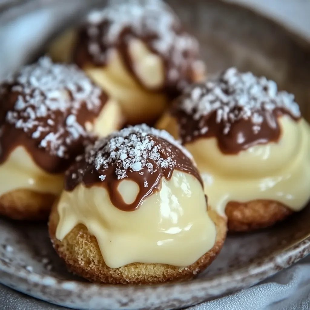 Kokosplätzchen mit weißer Schokoladenfüllung