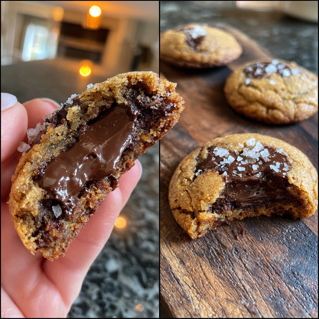 Cookies mit Zartbitterschokolade und Meersalz