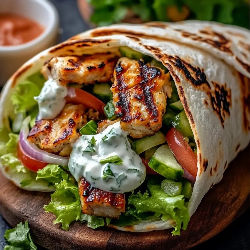 Hähnchen-Gyros mit Feta-Tzatziki