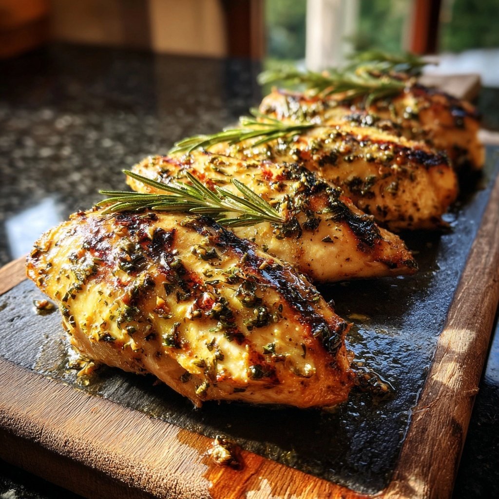 Gegrilltes Zitronen Hähnchen Mit Rosmarin