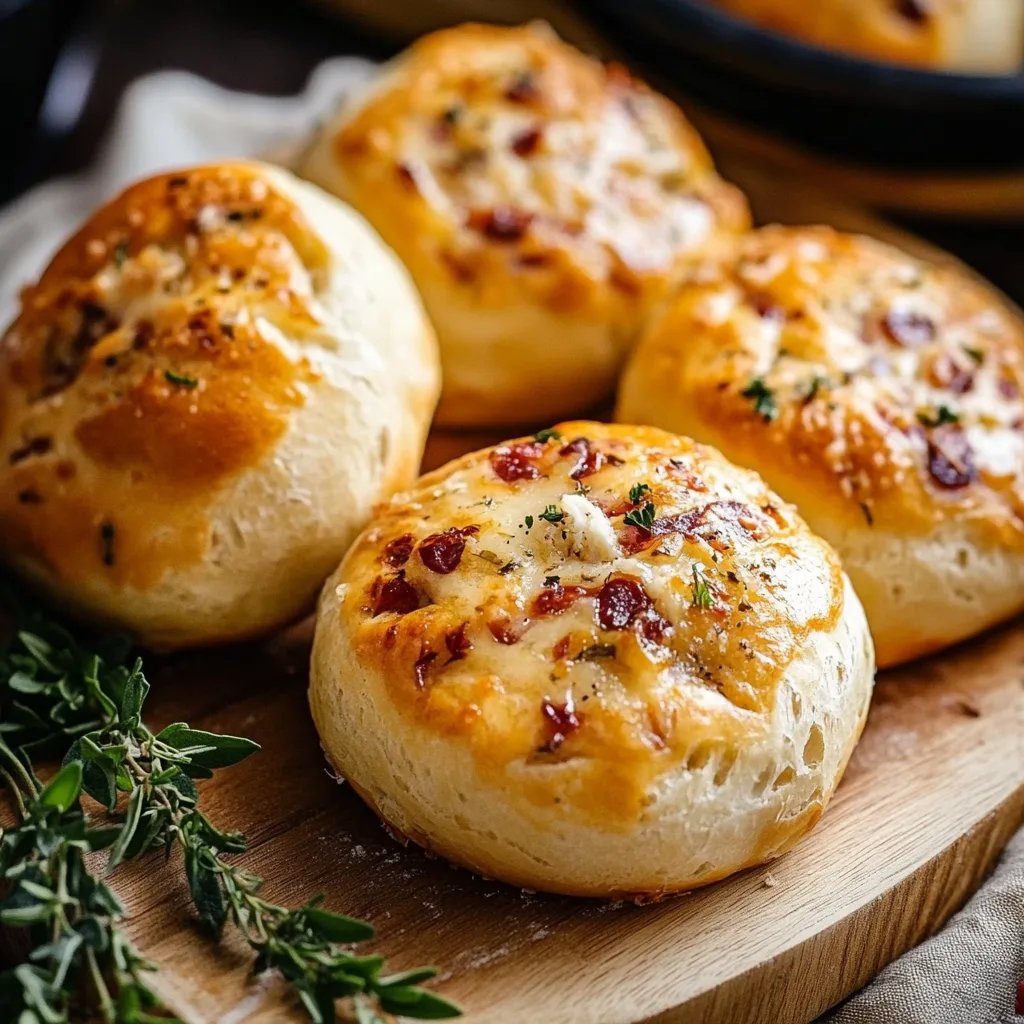 Fluffige Pizzabrötchen mit Quark