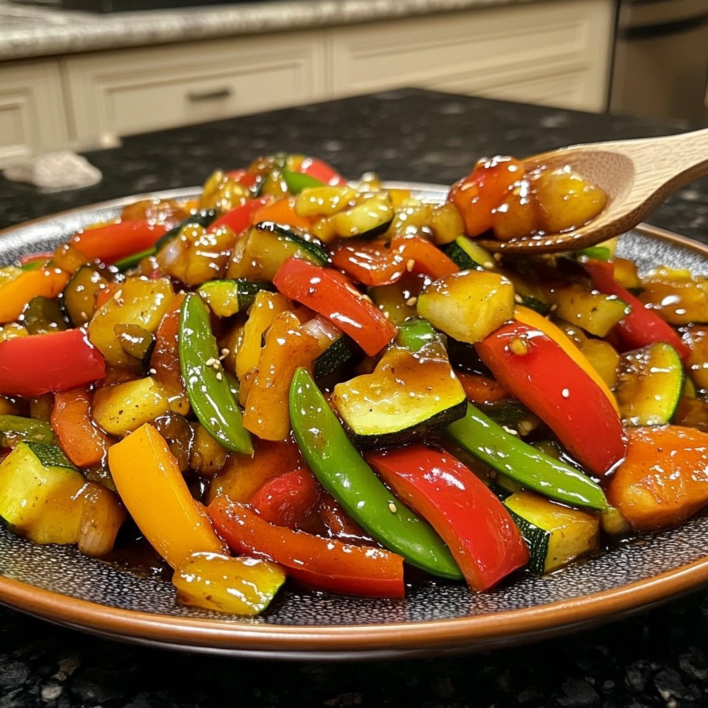 Gemüsepfanne mit Sojasauce